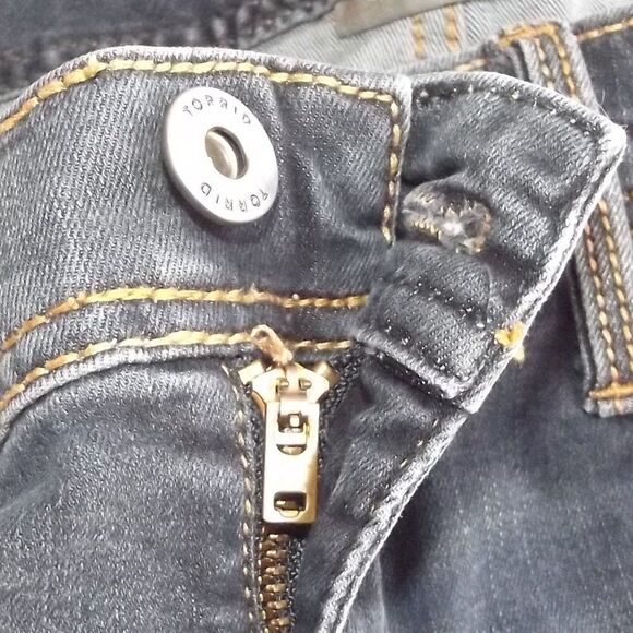 TORRID Jeans, 14S, Lux Slim Boot, Super Stretch, Blue, Zipper fly, 5 pockets - Picture 8 of 15